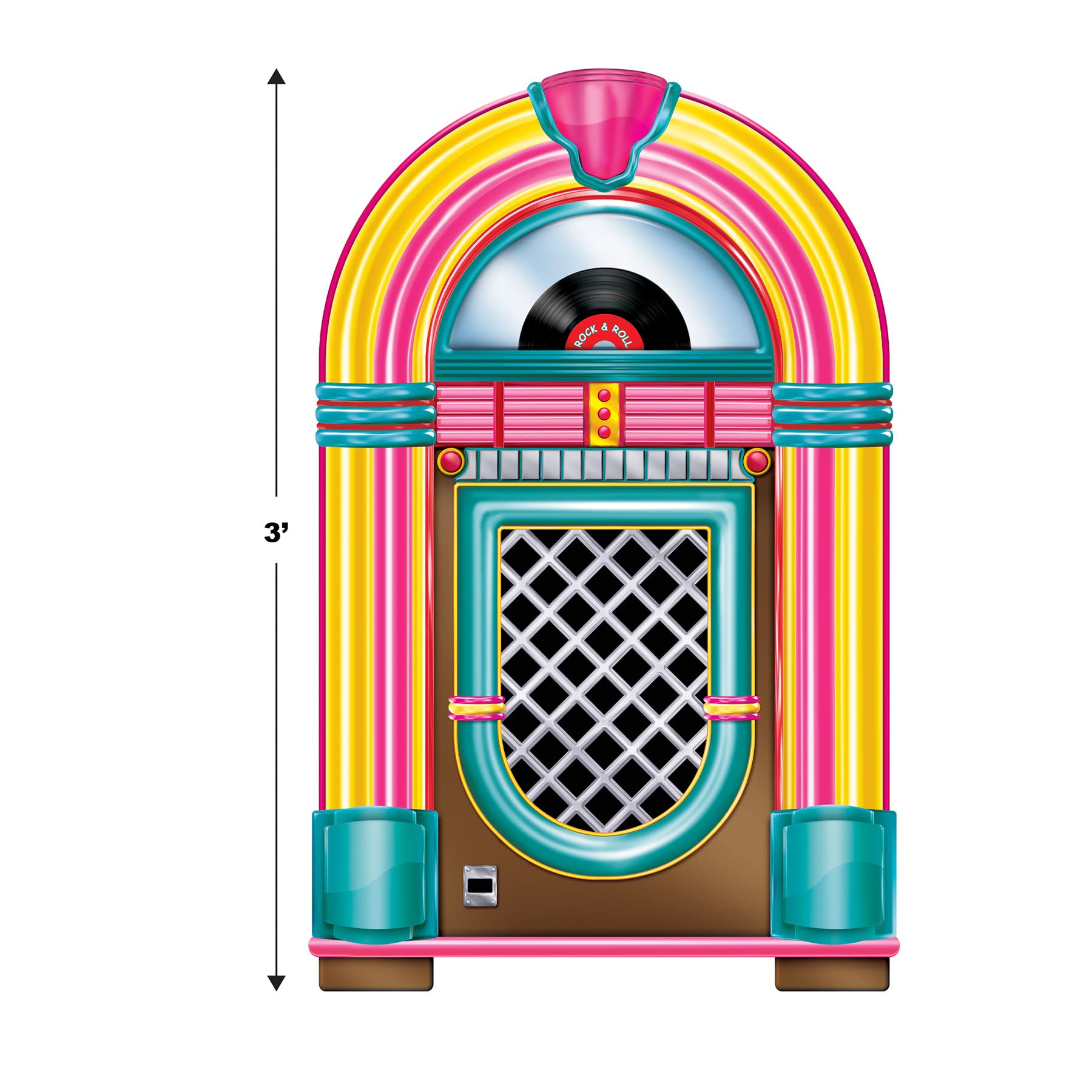 Beistle , 2 Piece Jukebox Cutouts, 3'