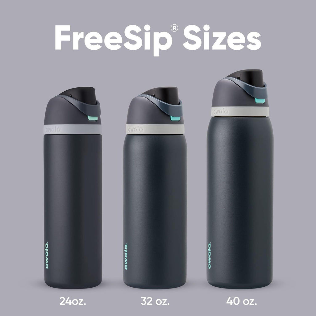 Owala FreeSip Insulated Stainless Steel Water Bottle - BPA-Free, 40 Oz, Denim | Perfect for Travel