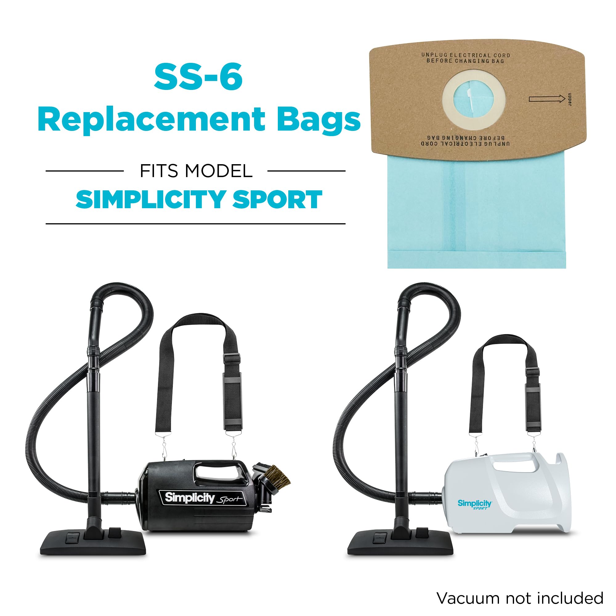 Simplicity Vacuum Bags SS-6 Type S, Sport 6 bags