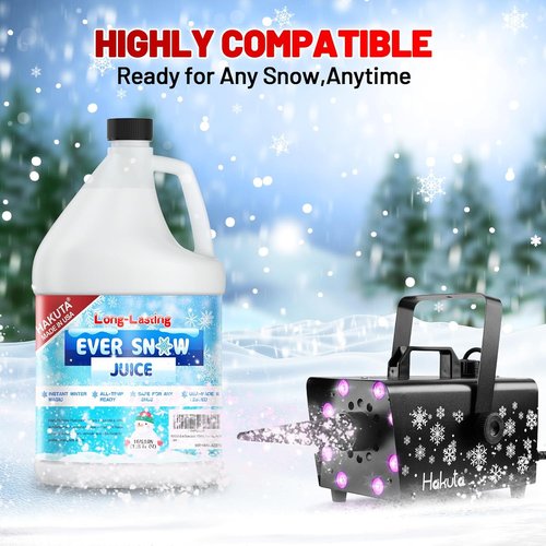 Hakuta Snow Machine Fluid - Long-Lasting Snow Juice for Perfect Winter Effects | 1 Gallon