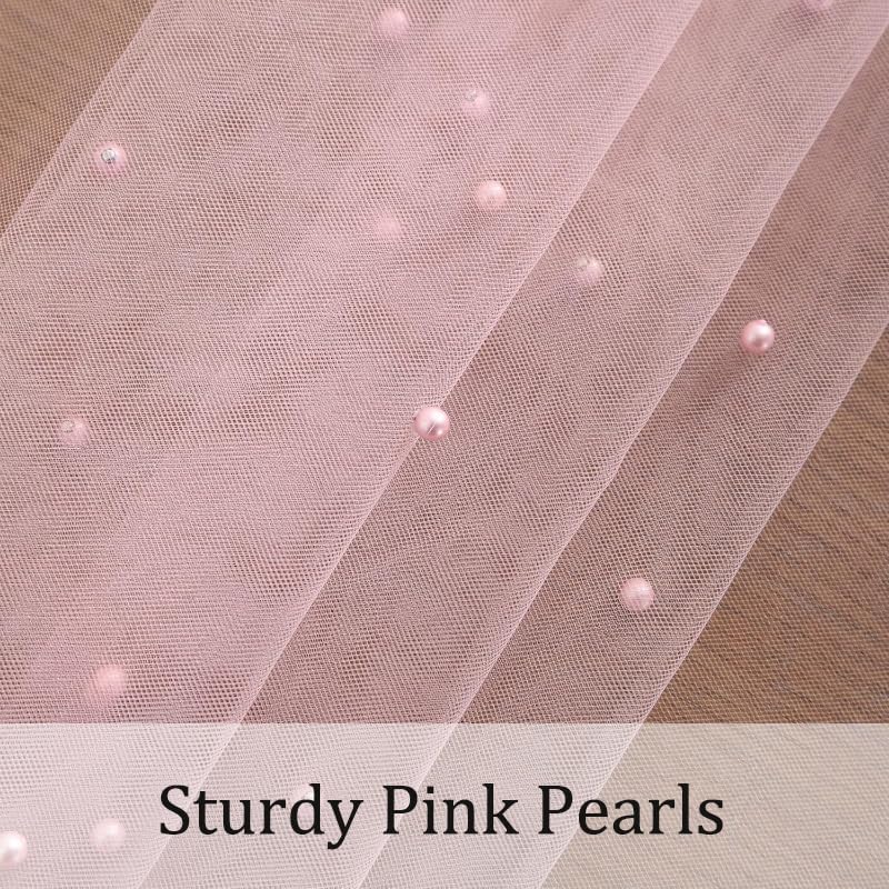 Pink Pearl Gauze Tablecloth 55 x 70 Inch Wedding Party Decor