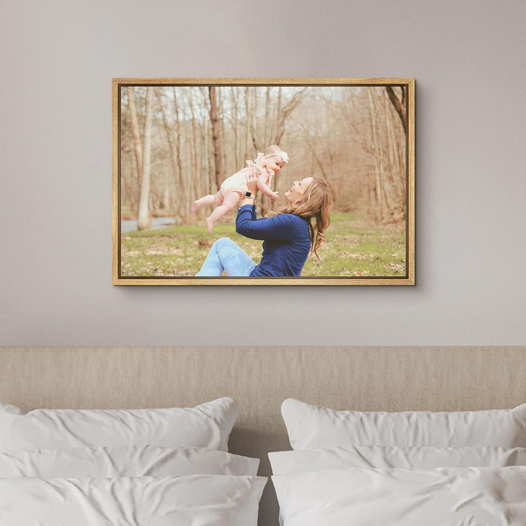 SIGNFORD Custom Canvas Prints - Personalized Family Wall Art | Digitally Printed 16"x24" Natural Frame