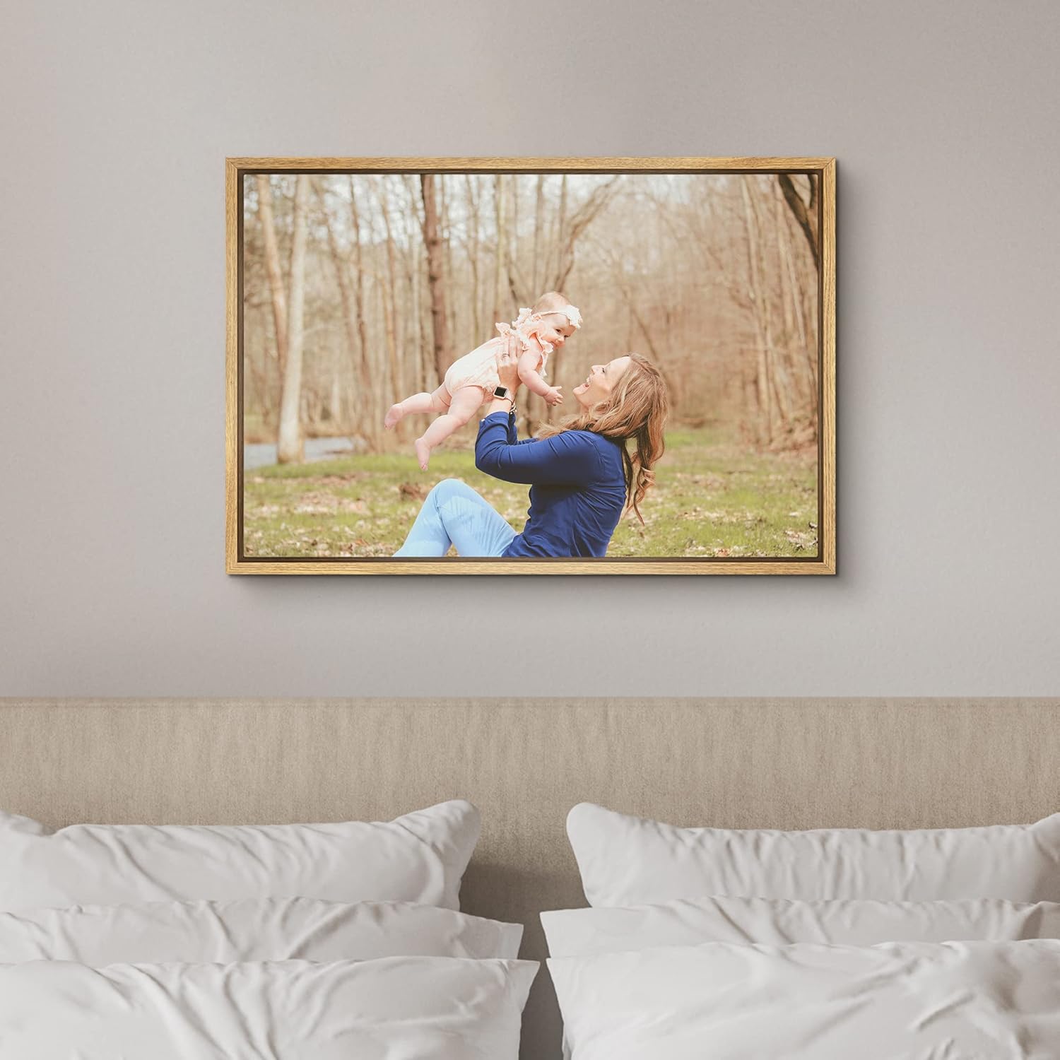 SIGNFORD Custom Canvas Prints - Personalized Family Wall Art | Digitally Printed 16"x24" Natural Frame