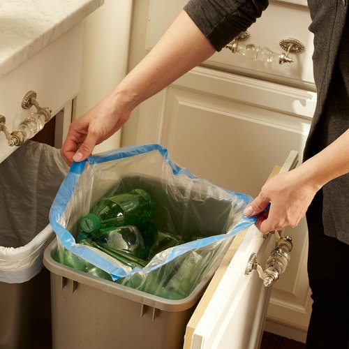 Hefty 30 Gallon Clear Recycling Trash Bags - 36 Count for Easy Waste Disposal