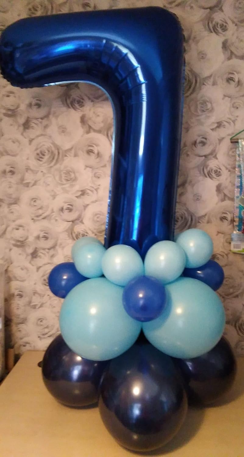 Number 1 Balloon by Night Blue - 40 Inch First Birthday Decoration for Boys & Girls