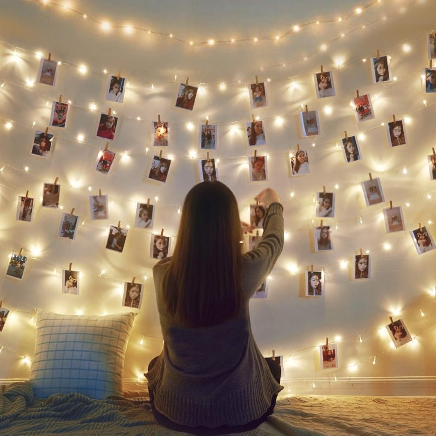Perfectday 200 LED Copper Fairy String Lights - 66 FT Warm White Waterproof USB Powered for Indoor/Outdoor Decor