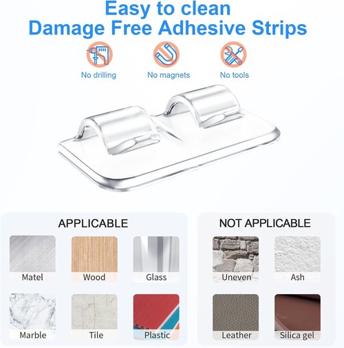 Hetyue Outdoor Light Clips - Clear Heavy-Duty Hooks for String Lights | 20-Pack, Waterproof & UV-Resistant
