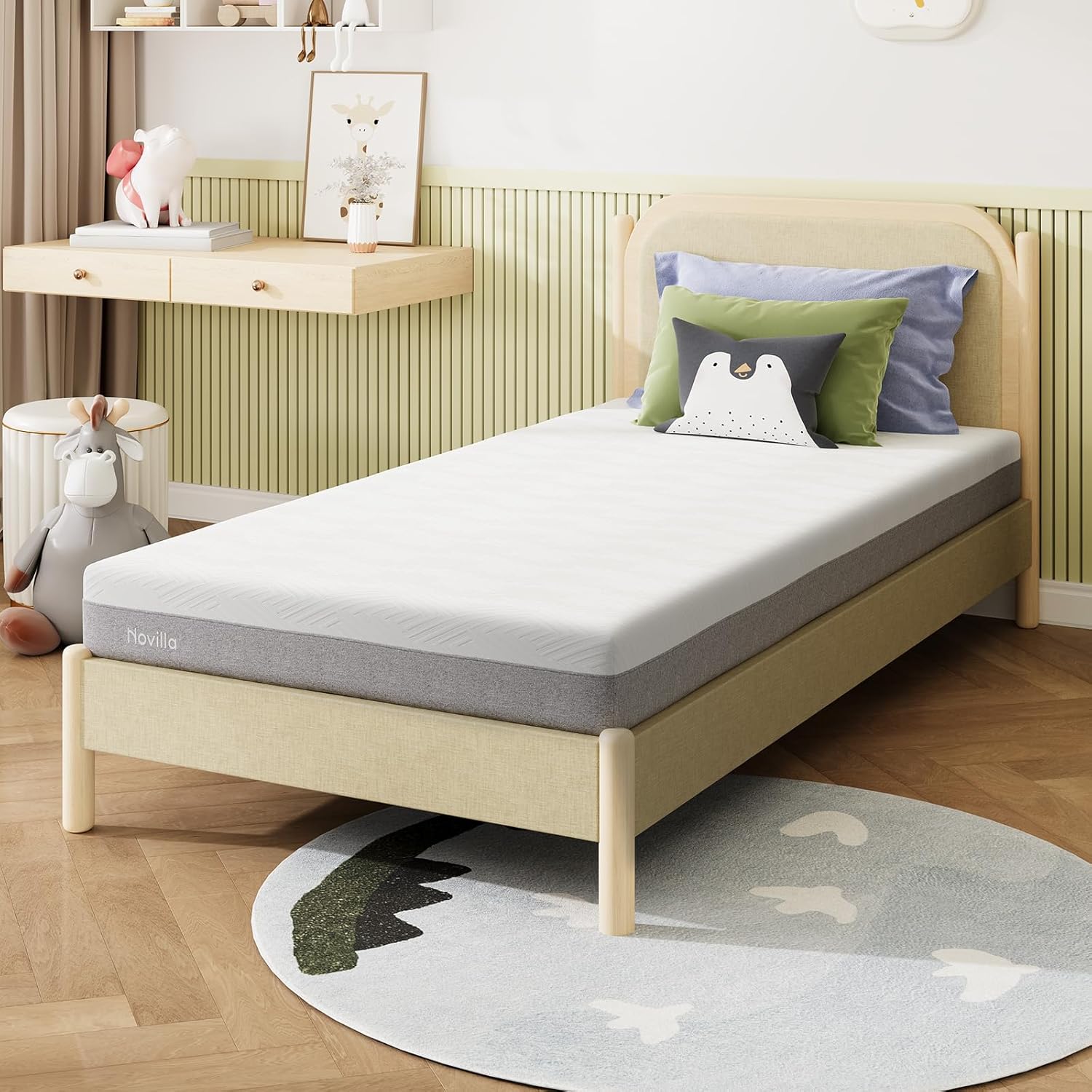 Novilla Twin XL Mattress - 6-Inch Gel Memory Foam for Cool Sleep & Pressure Relief | Medium Firm XL Size