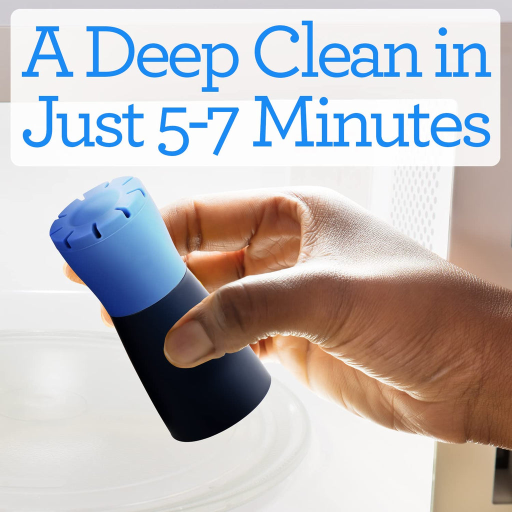 IMPRESA 2 Pack Blue Microwave Steam Cleaner for Quick and Effortless Cleaning - Microwave Cleaning Device with Vinegar and Water for Grime and Odor Removal