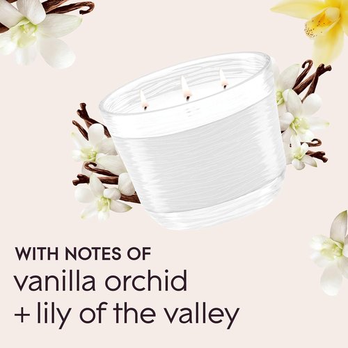 Glade Sheer Vanilla Embrace - Essential Oil Infused 3-Wick Fragrance Candle | 6.8 Oz, 3 Count