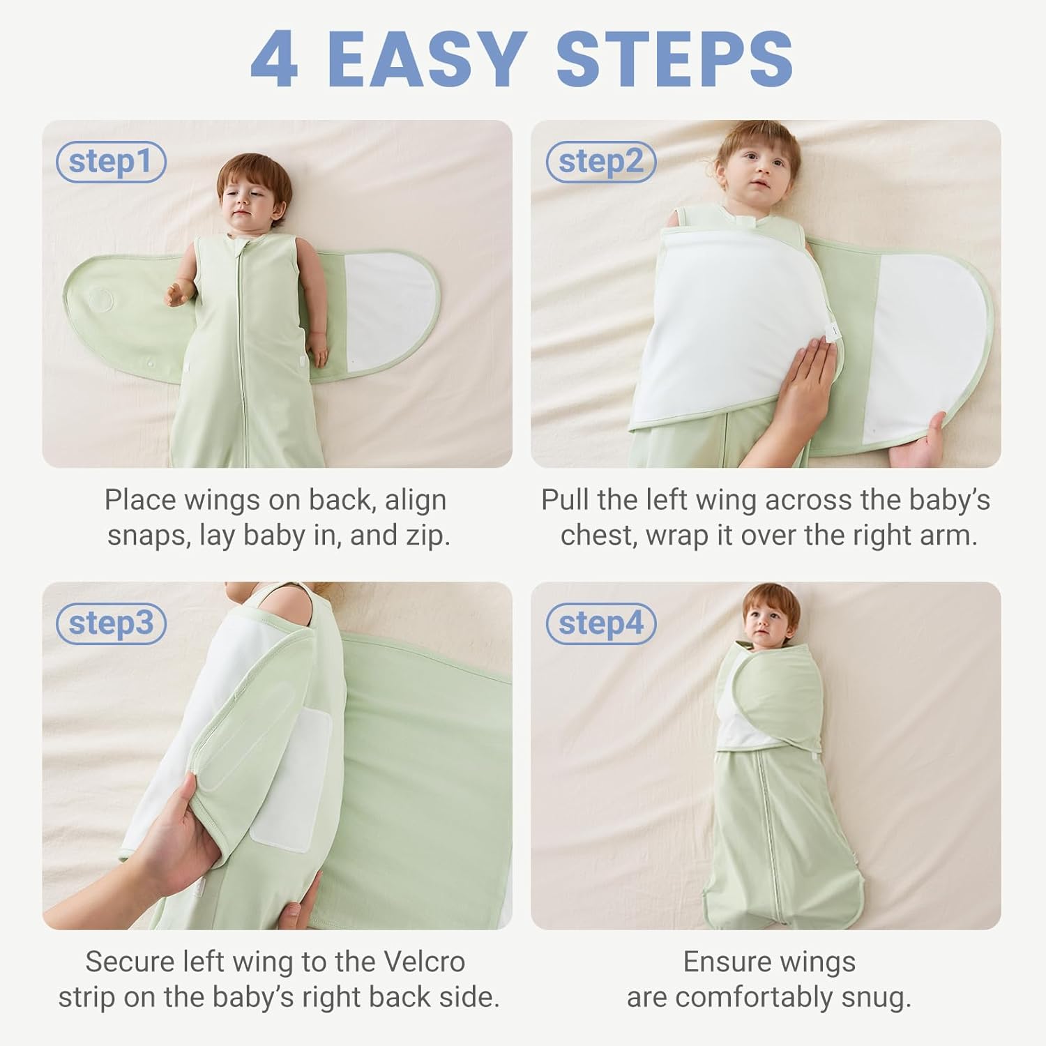 Skiennix Houdini Proof Baby Sleep Sack - Transitional Swaddle for Newborns 0-6 Months | 1.0 TOG