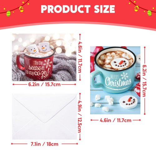 JOYIN 72 PCS Christmas Holiday Greeting Cards with Envelopes for Winter Xmas Season Merry Christmas Cards, Winter Animal Collection, Wintertime Gifts