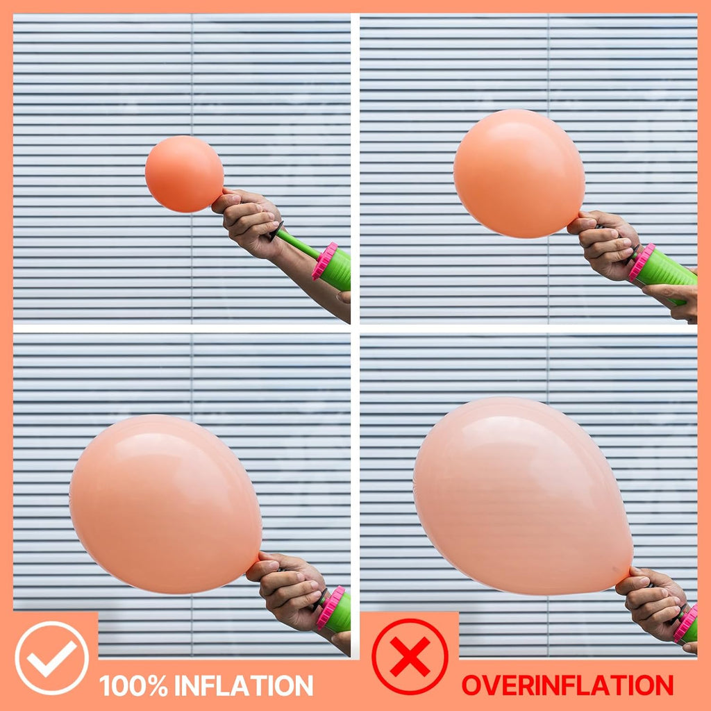 PartyWoo Peach Balloons - 50 Pack 12 Inch Light Orange Latex Helium Balloons for Celebrations
