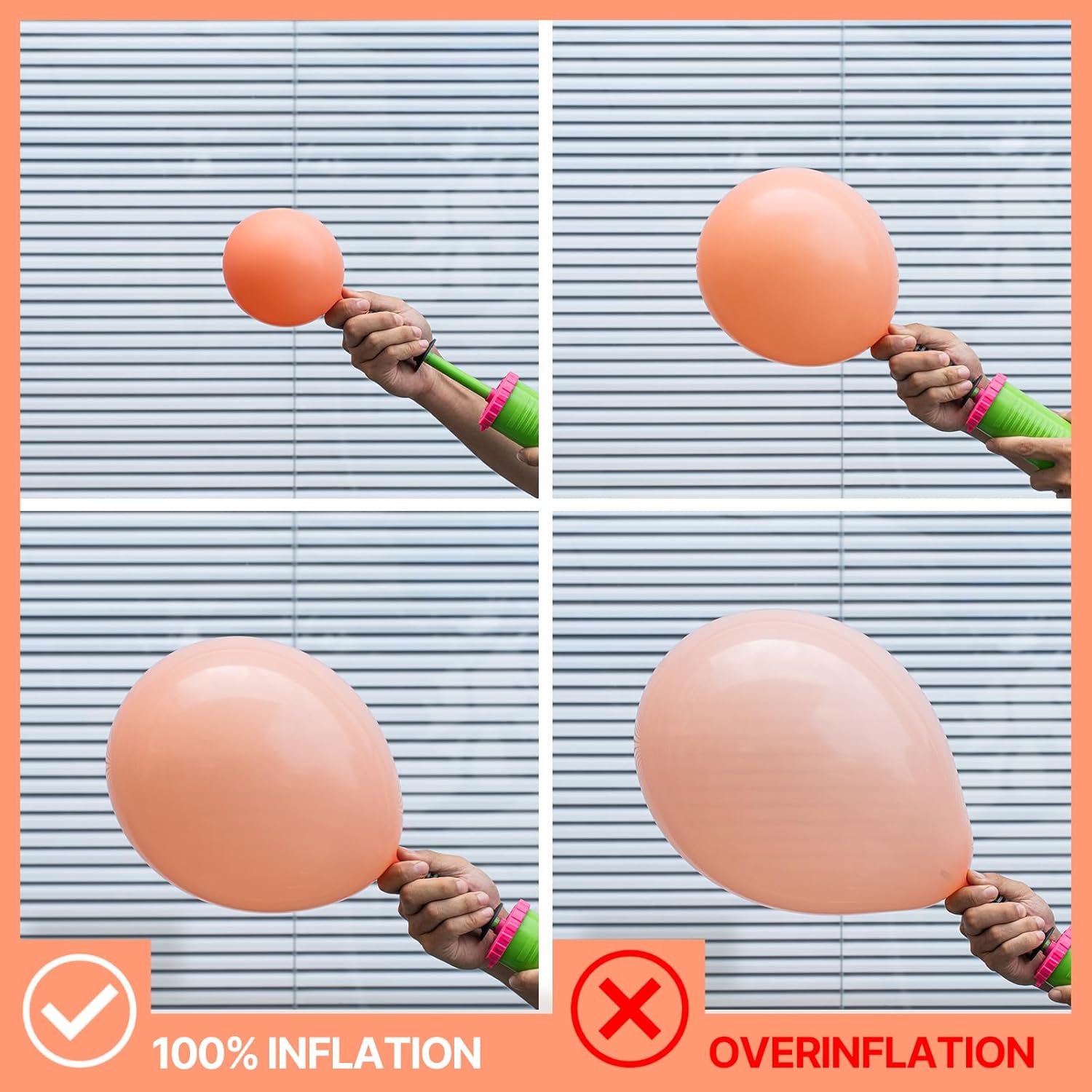 PartyWoo Peach Balloons - 50 Pack 12 Inch Light Orange Latex Helium Balloons for Celebrations