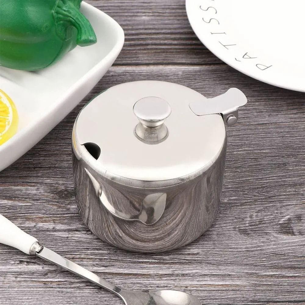 Skiennix Mini Kitchen Spice Storage Jar - Versatile Sugar, Jam & Salt Container | 9.5cm