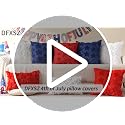 4th of July Pillow Covers 18x18 inch Set of 2 Blue Stars Decor