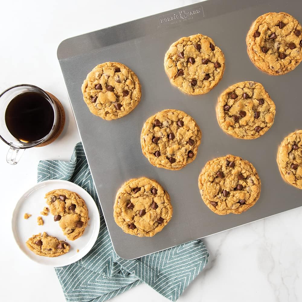 Nordic Ware Naturals Baking Sheet - Insulated Uncoated Natural Aluminum for Perfect Cooking & Baking