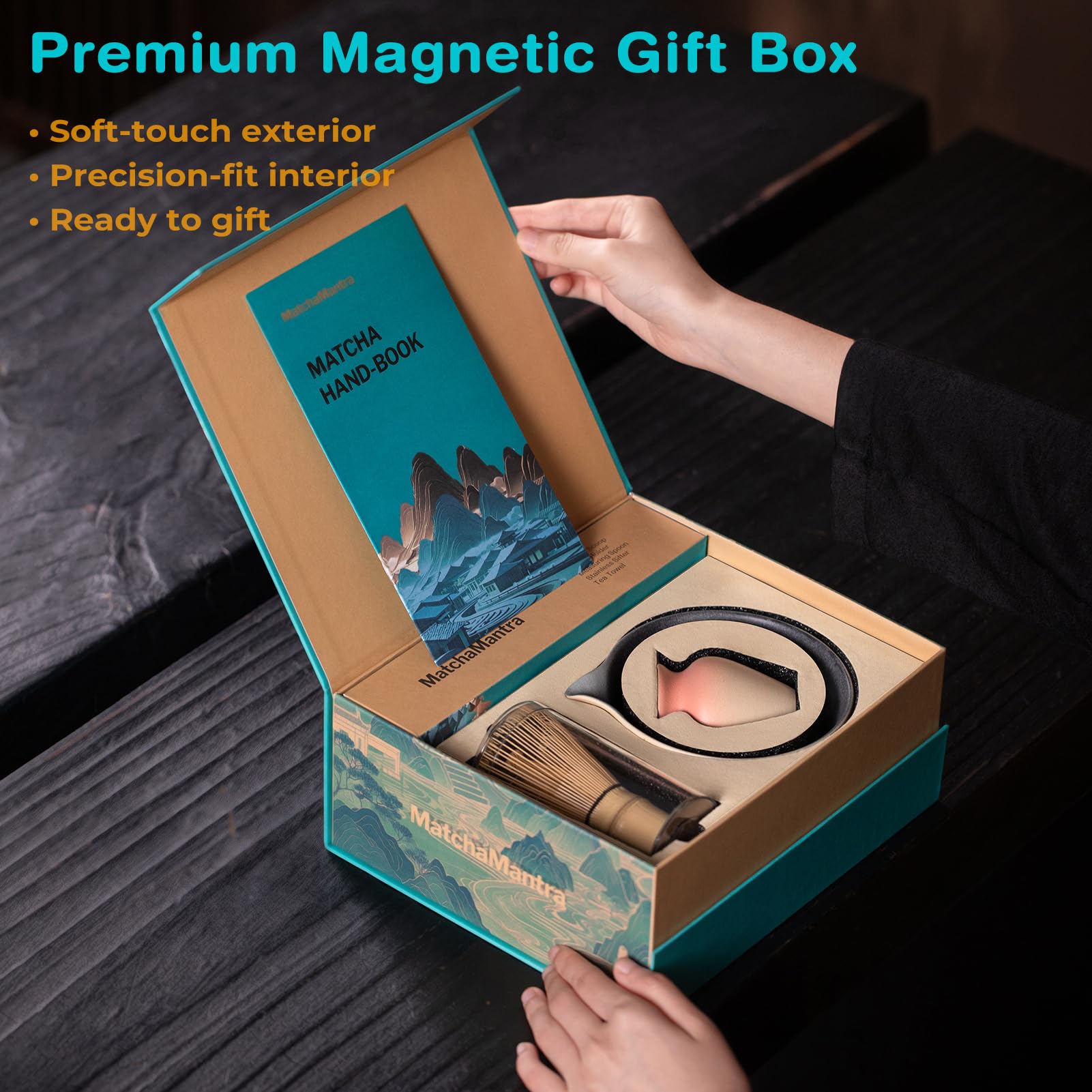 Matchamantra Premium Matcha Ceremony Set, Complete 9-Pcs Ritual Kit – Presented in Luxury Magnetic Gift Box, Perfect for Gifting or Self-Care