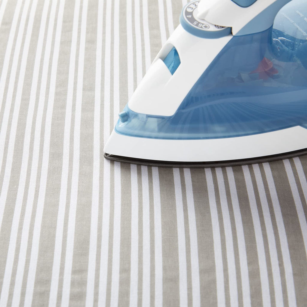 Juvale Ironing Board Cover & Pad - Secure Drawstring Fit for Iron Board Cover with Padding - Extra-Thick Foam for Pressing Pad - 15 x 54 in, Grey Stripe