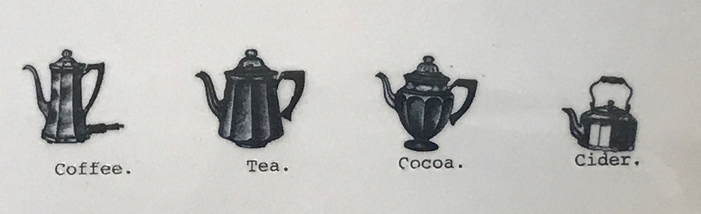 Rae Dunn Ceramic Serving Platter - Coffee Tea Cocoa Cider, 13.75" X 7" Tray Plate