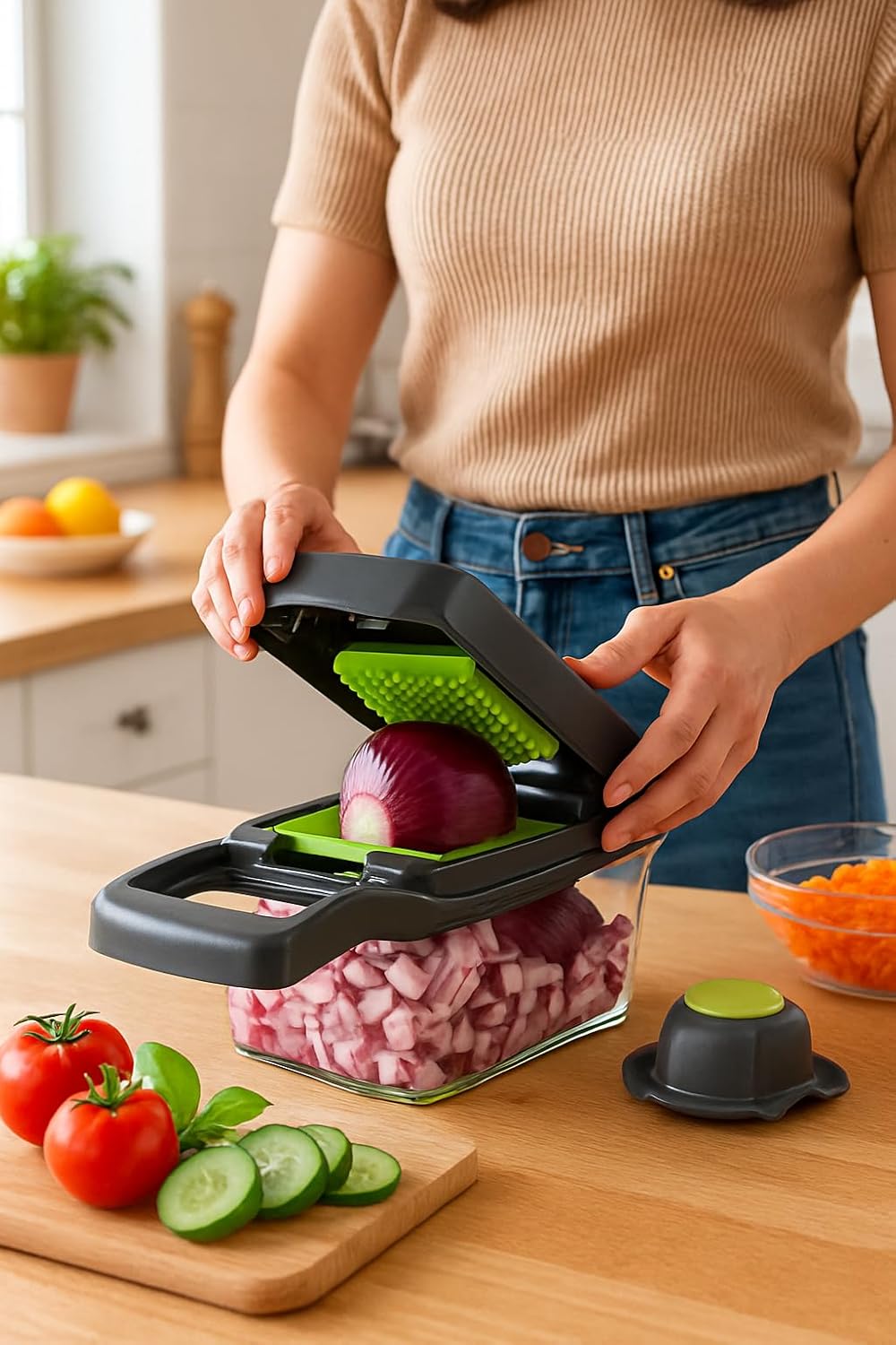 AHA Lifestyles 16-in-1 Vegetable Chopper | Multi-Functional Slicer & Spiralizer - Quick Meal Prep Tool