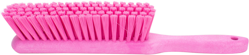 SPARTA 8 Inch Soft Counter Brush with Polyester Bristles and 5 Inch Handle, Color Coded Handheld Broom for Tables Countertops and Foodservice Surfaces, 13 Inch Overall Length, Pink