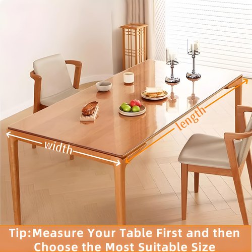 HoSwag 42"X78"Crystal PVC Table Cover Protector, Waterproof PVC Tablecloth, 2MM Thickened Protector for Table, Desk, Coffee Table, Workbench,Dresser, TV Stand, Counter