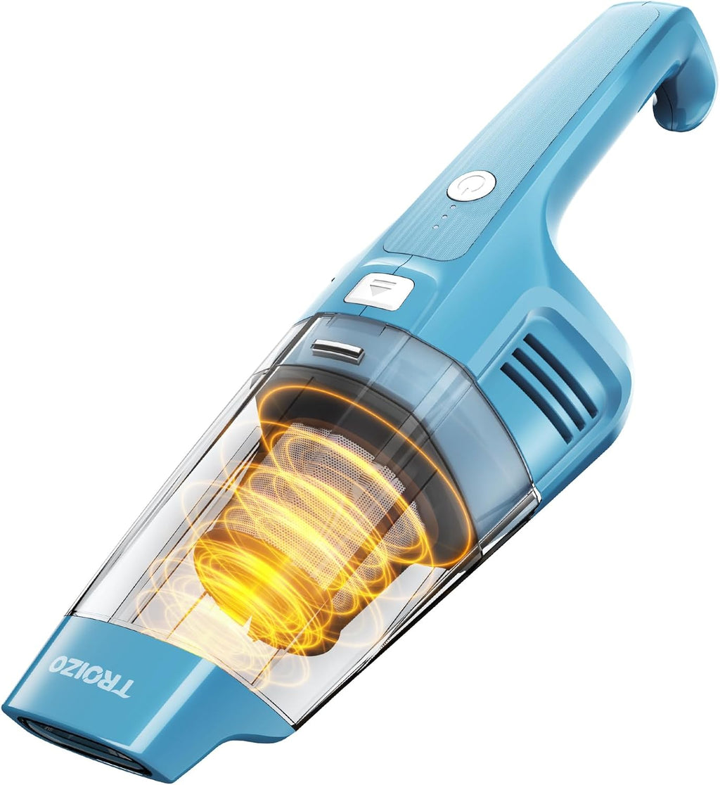 TROIZO Cordless Handheld Vacuum - 14500PA Powerful Suction, Rechargeable & Portable for Home, Office, Car & Pets
