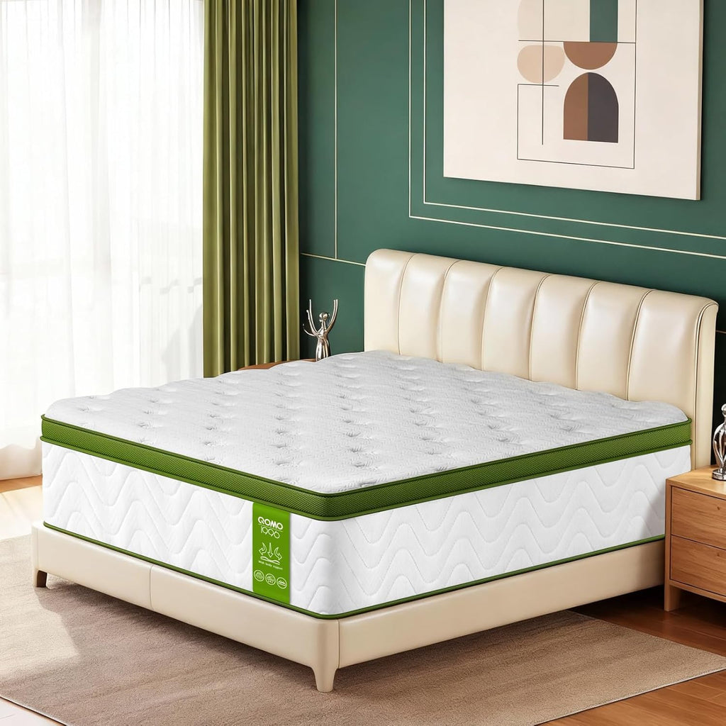 Regine Switzerland Twin Mattress - 10 Inch Memory Foam Hybrid with Pocket Springs | Medium Firm, Pressure Relief