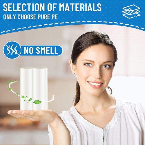 LainNeala Small Trash Bags - 4 Gallon, 100 Count Unscented Mini Garbage Can Liners | White Bathroom Bags