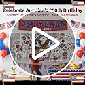 4th of July Giant Coloring Tablecloth - 30x72 Inch Patriotic Decor