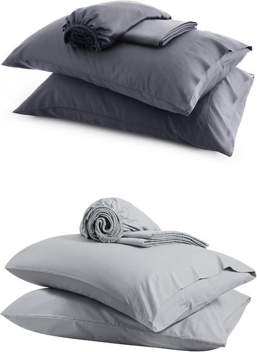 Bedsure Cooling Sheets - 100% Cotton Queen Size Bedding Set for Ultimate Comfort