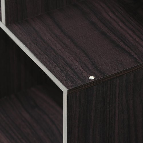 Furinno SIMPLY Book Shelf, 3-Tier Geometric Bookshelf, S-Shape Bookcase with Open Shelf, 11.8" x 23.6" x 37.3", for Organization and Storage, for Living Reoom, Bedroom, Home Office, Espresso