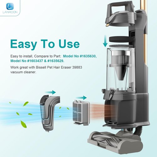 Bissell Filters - Compatible with SurfaceSense & Pet Hair Eraser Vacuums - 3 Pack