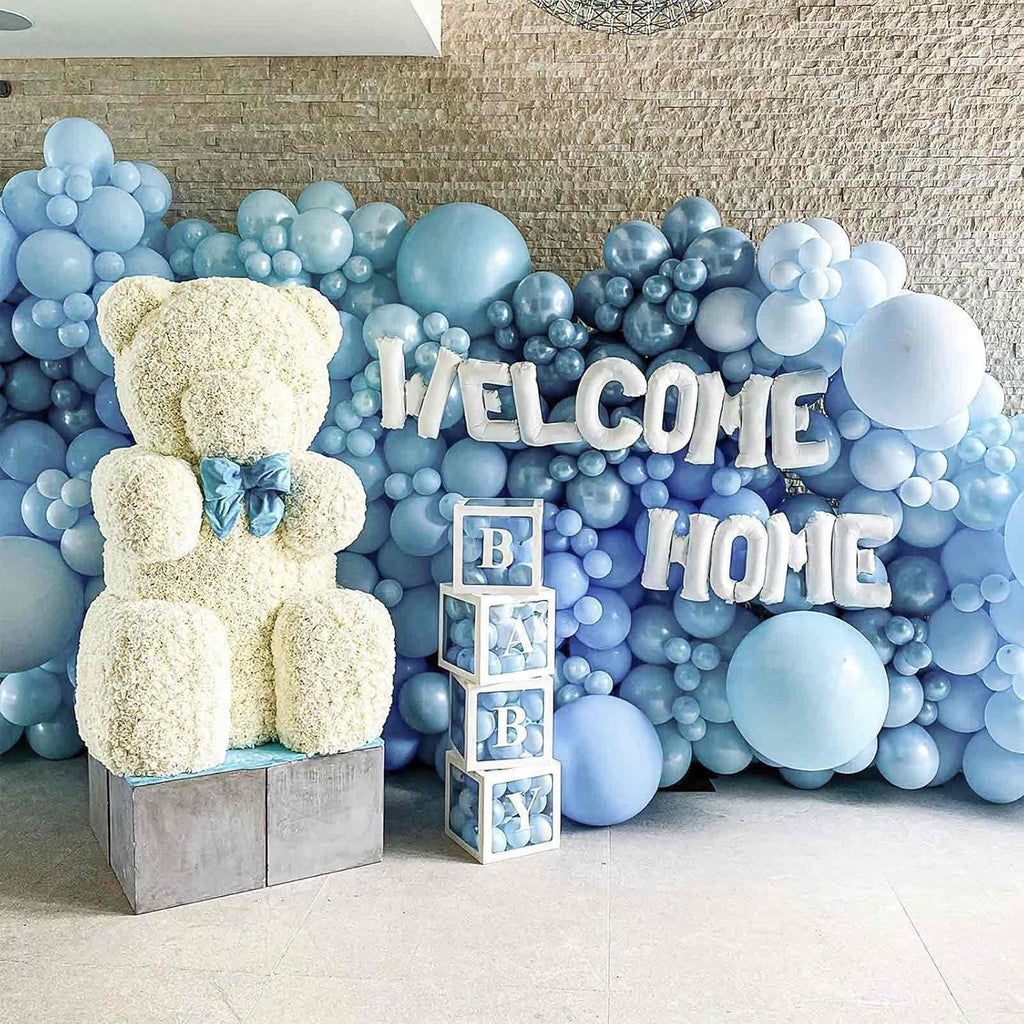 PartyWoo Sky Blue Balloons - 50 Pcs 12 Inch Pearl Light Blue for Graduation & Baby Showers