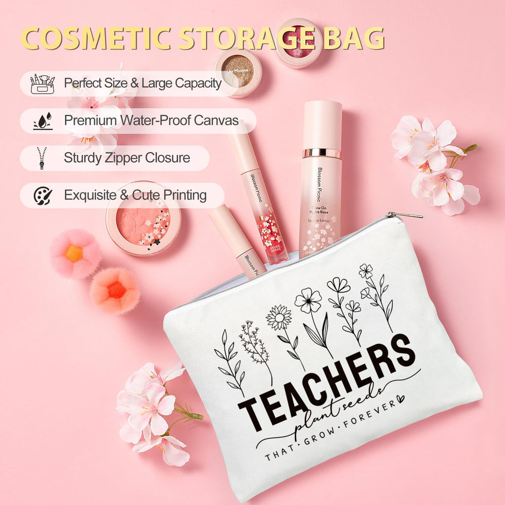 Suhctuptx Teacher Appreciation Gifts, Best Teacher Tote Bags for Women, Unique Gift Ideas from Students - Funny Thank You Basket Box Back to School Christmas Gifts Birthday Gift Pink