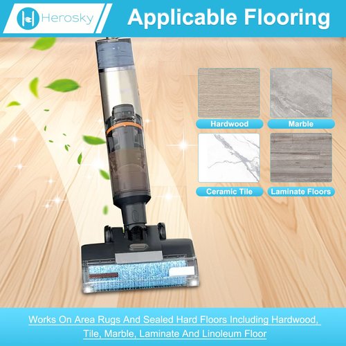 WD161 Roller and Filter For Shark HydroVac MessMaster Wet Dry Vacuum Cleaner WD161 WD261 AW261 (2 Brush 4 Foam Filter Kit)