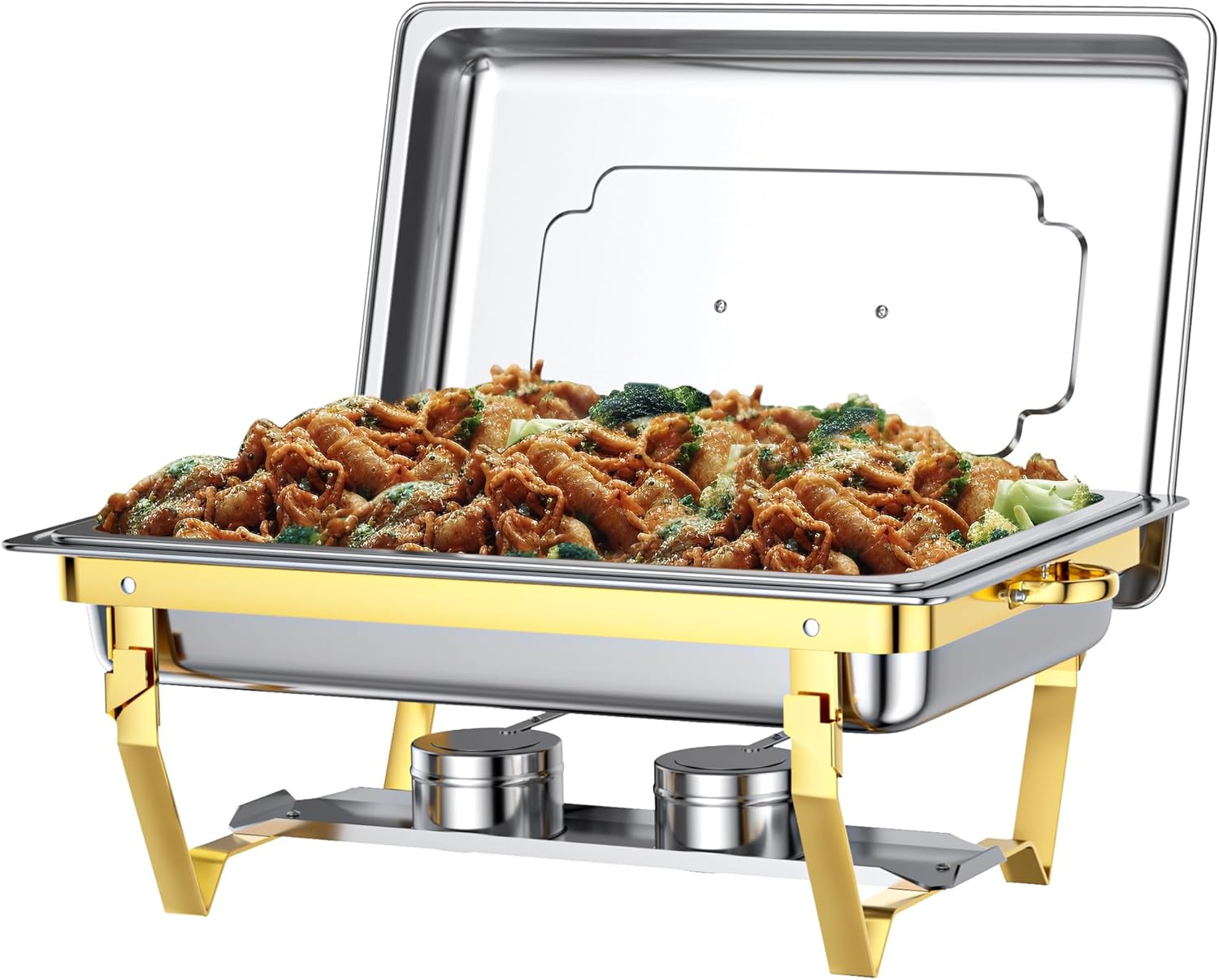 Regine Switzerland Chafing Dishes Set - Stainless Steel Buffet Warmers with Lids for Catering | 4-Piece