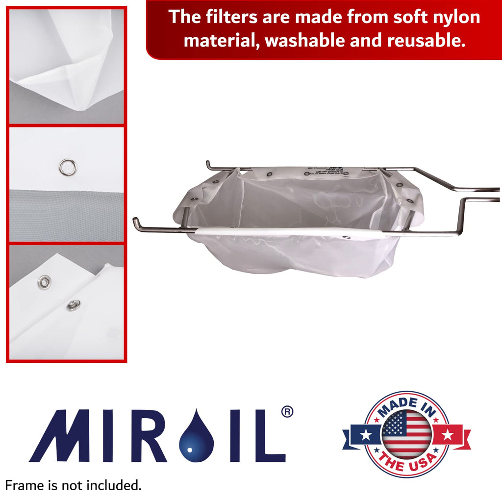 MirOil RB22FS Oil Polishing Filter Bag, Maintain Quality & Taste of Fried Foods, Reduce Contaminants, Extends Life of Hot & Cold Cooking Oil for Diner, Restaurant & Food Service(Bag Only) - Part 12748