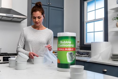 Duck Brand Bubble Cushioning Wrap - 30 FT Clear Packing Roll for Moving & Shipping Protection | Perforated Every 12 IN