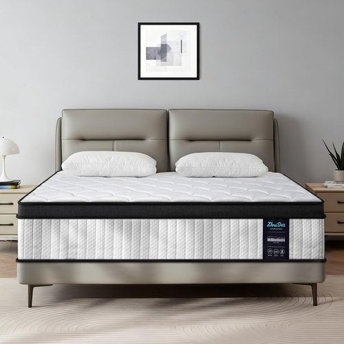 Twin Mattress 8 Inch Medium Firm Hybrid Mattress Twin Size Memory Foam Pocket Steel Springs Matress in a Box for All Sleep Positions Motion Isolation Ensure Comfortable Sleep (White, Twin 8 INCH)