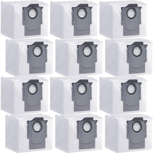 12 pack Dust Bags for roborock Disposable Dust Bag Q5 Q5+ Q7 Q7+ Q7 Max Q7 Max+ S7 MaxV Ultra S8+ S8 Pro Ultra Robot Vacuum,roborock q5 bags:3L Large Capacity Disposable Bag Replacement