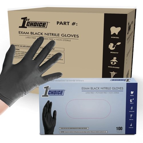 1st Choice Medium Gloves, Case of 1000, Disposable, Latex Free, Exam Grade, Glove for Cooking - 4 mil