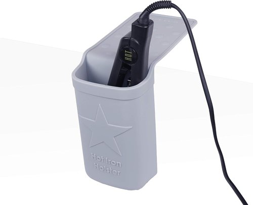 Hot Iron Holster - Adhesive-Free Silicone Storage Pocket | Heat Resistant to 500°F for Curling Irons & Hair Tools