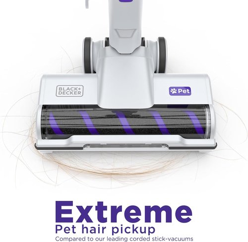 Black+Decker PowerSeries 4-in-1 Corded Stick Vacuum - Multi-Surface, HEPA Filtration, Grey