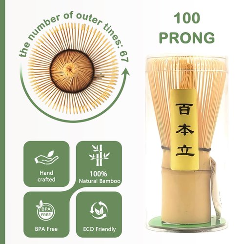 KOIMYSA Cute Matcha Whisk Set with Cat and Strawberry Pattern Matt Matcha Bowl, 5PCS Traditional Bamboo Whisk Kit, Chasen and Chashaku, White