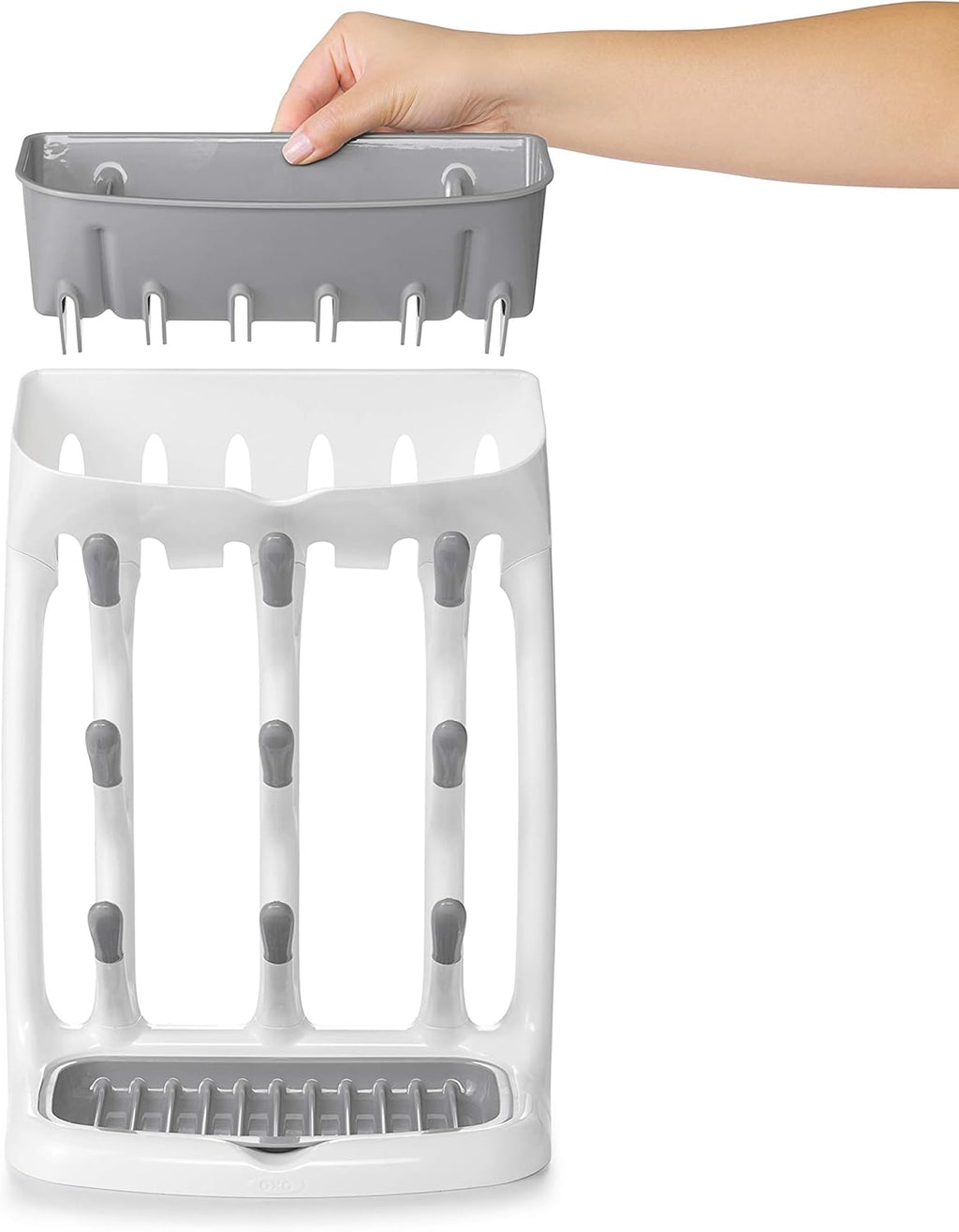 OXO Tot Drying Rack - Space-Saving Design for Efficient Bottle and Dish Drying