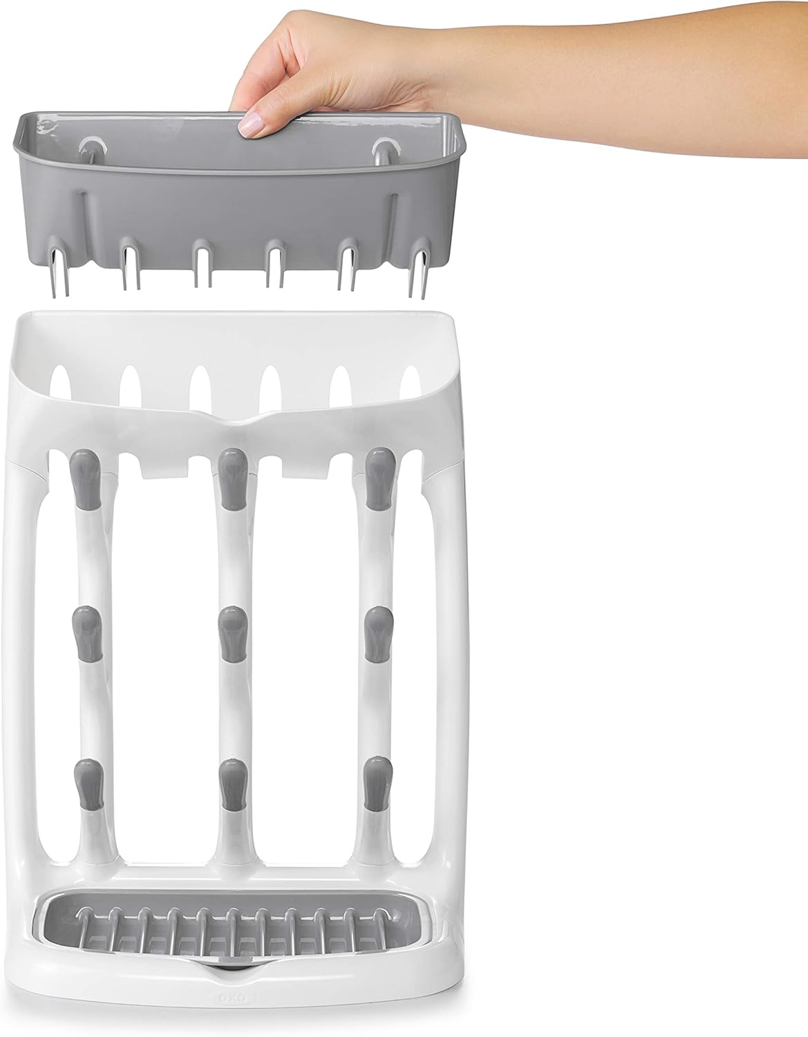 OXO Tot Drying Rack - Space-Saving Design for Efficient Bottle and Dish Drying