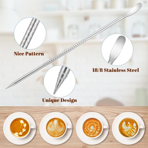 Amrules Milk Frothing Pitcher, 20 oz Milk Frother Cup with Clear Scale, 304 Stainless Steel Cappuccino Espresso Machine Accessories for Barista Coffee Bar with Latte Art Pen, Pink