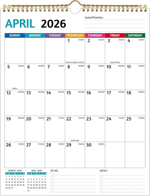 2026-2027 Wall Calendar by [Brand Name] - Large Blocks, Thick Paper, 11.5 x 14.5 In | Perfect for Organizing Holidays & Notes
